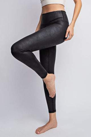 PU CHINTZ FULL LENGTH LEGGINGS P6140C