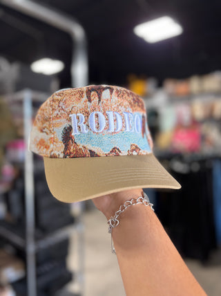 Rodeo Canvas Art Cap