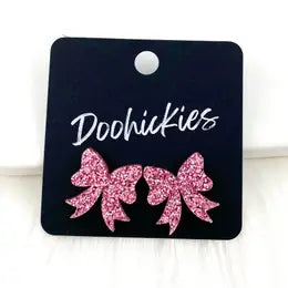 Glitzy Bow Studs