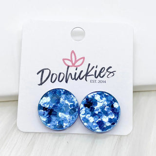 18MM Glitter Drop Studs