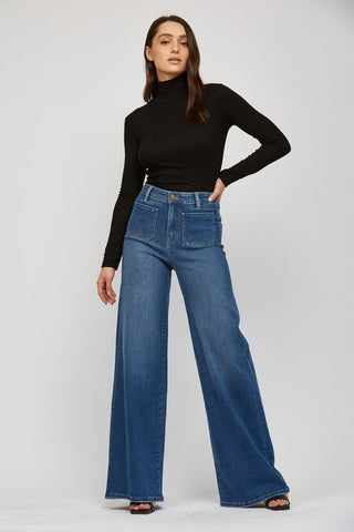 Front Pocket Wide Leg MBH-W595