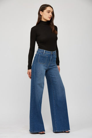 Front Pocket Wide Leg MBH-W595