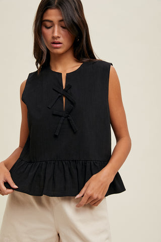Rainey Bow Tie Top