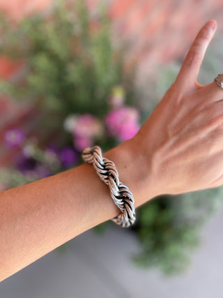 Braided Italian Silver Bracelet