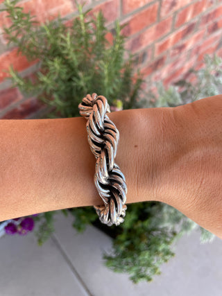 Braided Italian Silver Bracelet