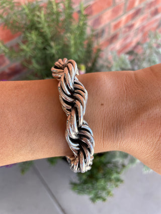 Braided Italian Silver Bracelet