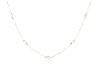 17” Choker Simplicity Chain 4mm Pearl