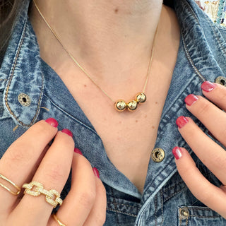 Triple Fireball Necklace