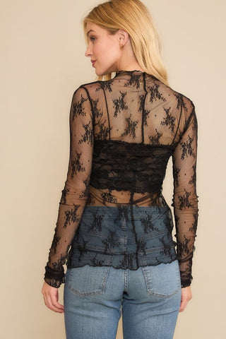 Weslynn’s Mesh Lace  Top