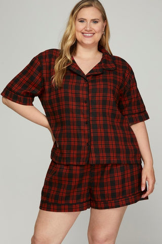 Carley’s Check Print Pajama Set
