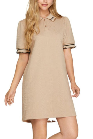 Stephanie’s Ribbed Collar Dress