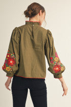 Autumn’s EmbroiderySleeve Top