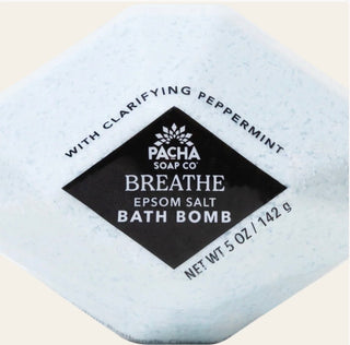 Epsom Bath Bomb, Breathe, 5 oz
