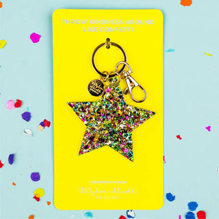 Confetti Star Keychain