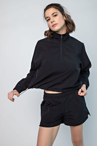 Nylon Cropped Jacket