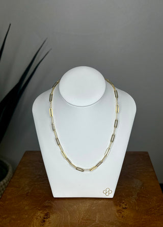 Gold Paper Clip Necklace