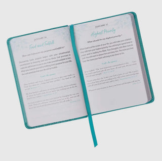 One Minute With God For Women  Teal Faux Leather Devotional