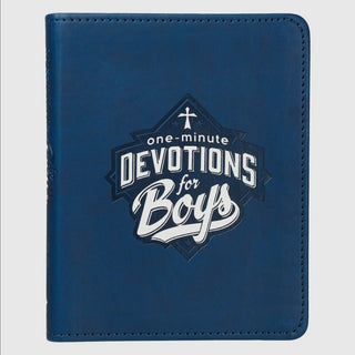 One-Minute Devotions For Boys Blue Faux Leather