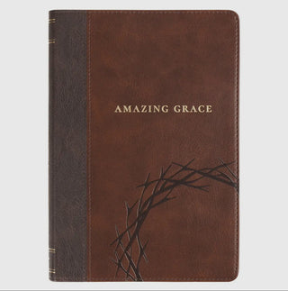 Amazing Grace Brown Crown Of Thorns Classic Faux Leather Journal