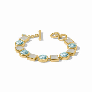 Jolie Tennis Bracelet- Aquamarine Blue- OS