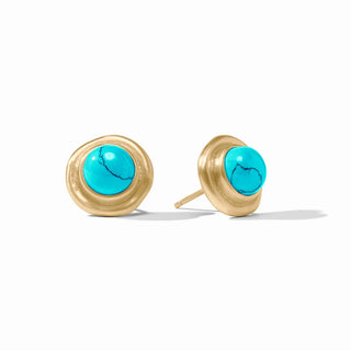 Wave Stone Stud- Turquoise