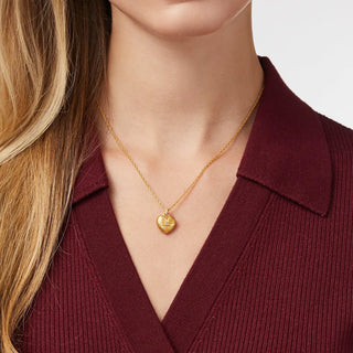 Esme Heart Solitaire Necklace- Gold