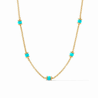 Hydra Delicate Station Necklace- Turquoise