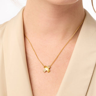 Catalina X Pave Delicate Necklace- Gold