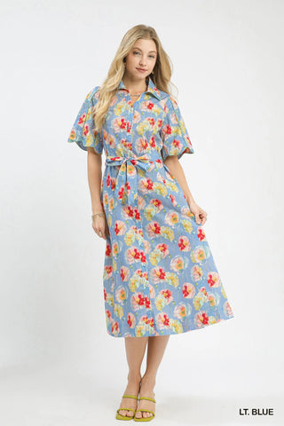 Kit’s Floral Pop Midi Dress