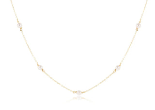 17” Choker Simplicity Chain Gold - Pearl 4mm