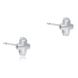 Signature Cross Small Sterling Stud - Classic Sterling