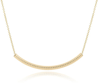 16” Necklace Gold - Bliss Bar Textured Gold