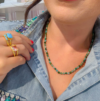 Candy Bead Dainty Gemstone Necklace