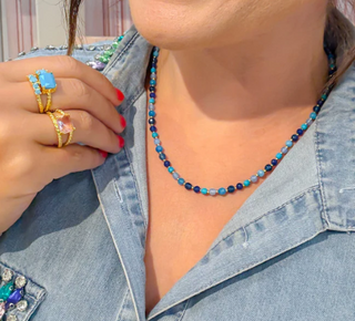 Candy Bead Dainty Gemstone Necklace