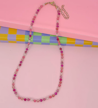 Candy Bead Dainty Gemstone Necklace