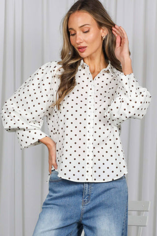 Playful Polka Dot Puff Sleeve