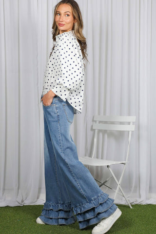 Playful Polka Dot Puff Sleeve