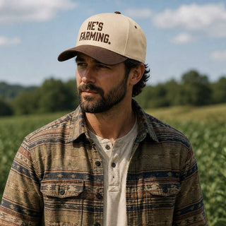CC HE`S FARMING TRUCKER HAT, TCM 0230