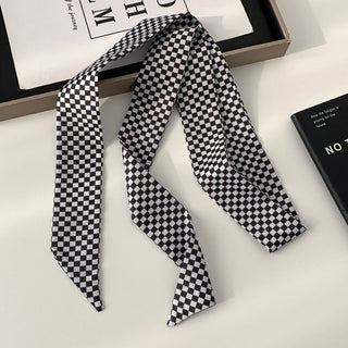 Black Vintage Skinny Scarf