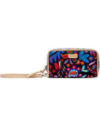 Consuela Wristlet Wallet Sophie Black Swirly