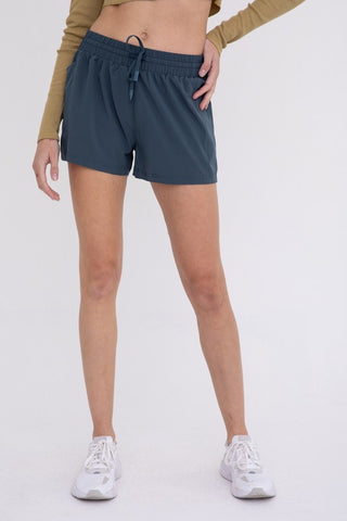 Drawstring Pocket Athleisure Shorts