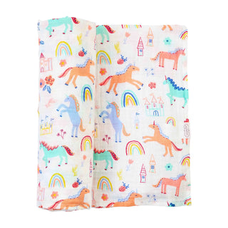 Unicorn Print Swaddle