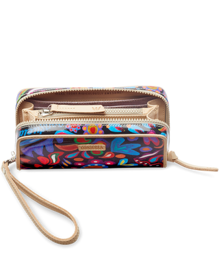 Consuela Wristlet Wallet Sophie Black Swirly