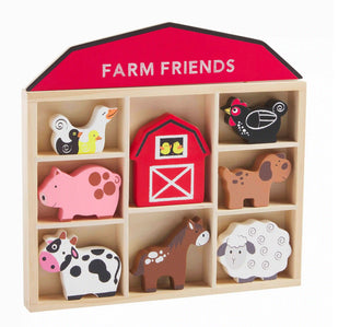 Wood Farm Animal Set