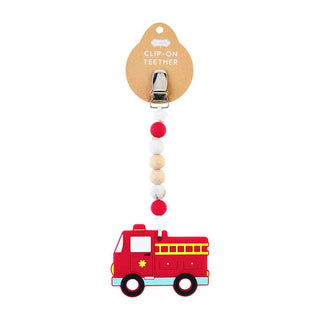 Fire Truck Clip On Teether