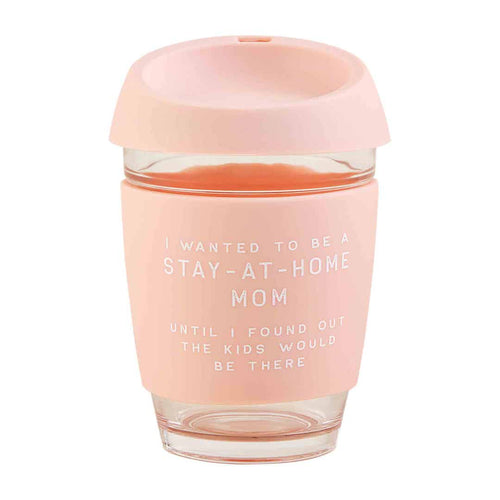 Mom Pink Coffee Silicone Glass